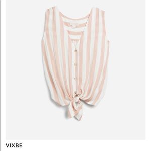 Stitch fix top tie front top size medium